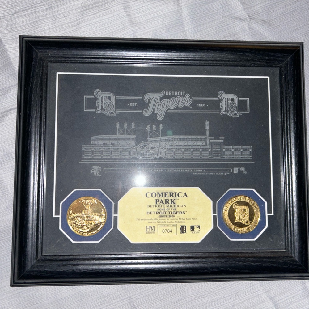 Detroit Tigers Comerica Park Wall Plaque 0784/2500 Limited Edition Highland Mint